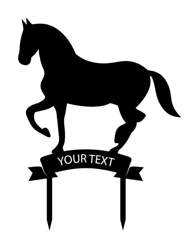 a horse standing on top of a sign