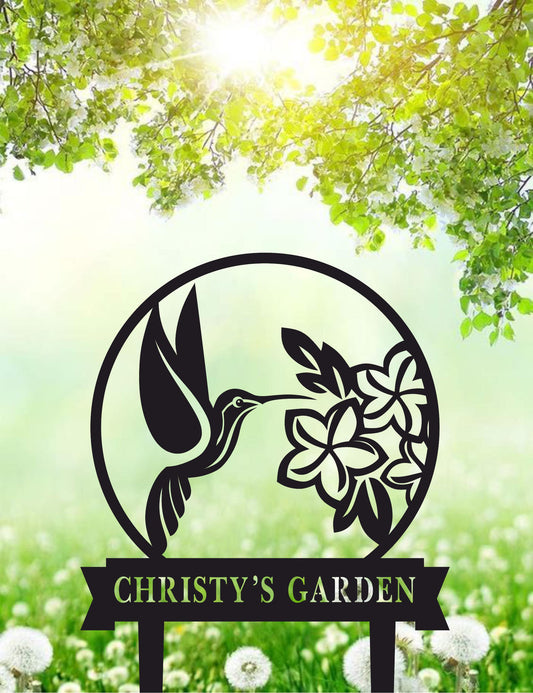 a sign with a bird and flowers on it