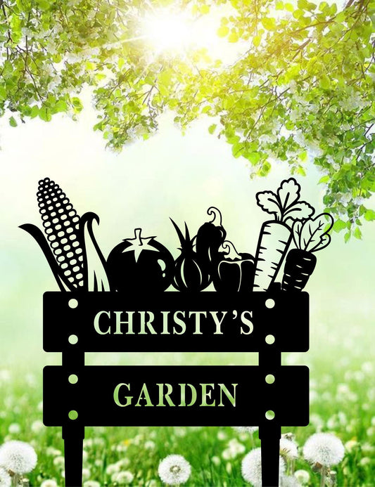 a sign with a bunch of vegetables on it