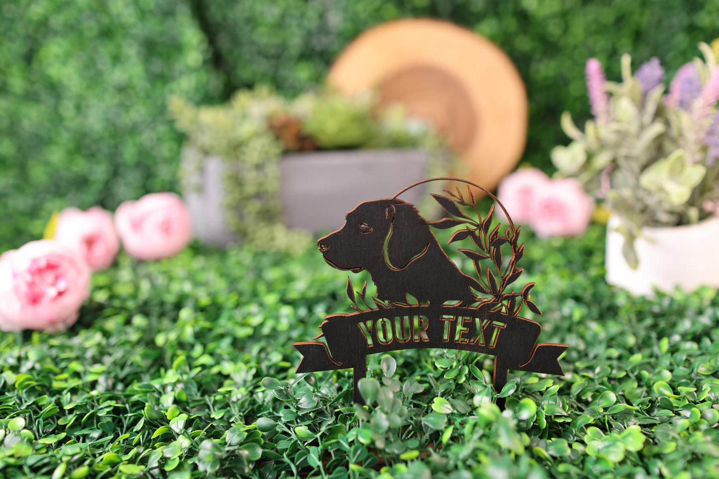 a sign that says you&#39;re next in a field of flowers